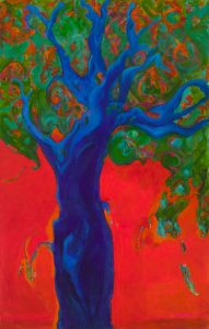 Red Sky Blue Tree